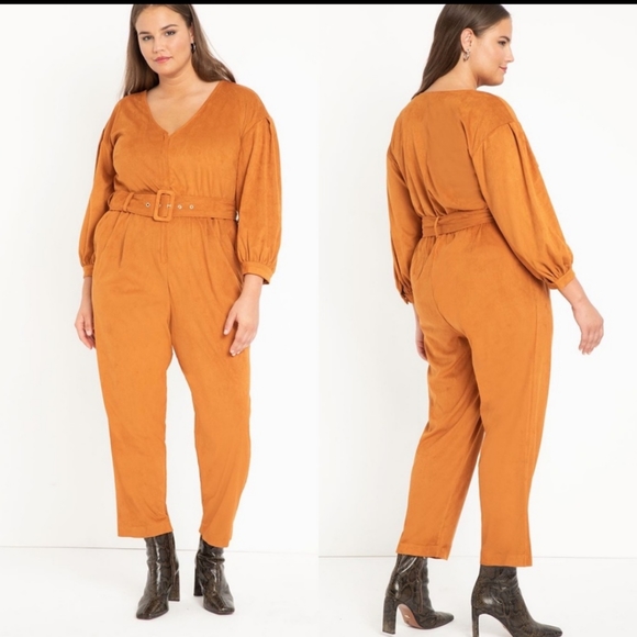 Eloquii Pants - Eloquii Suede Jumpsuit